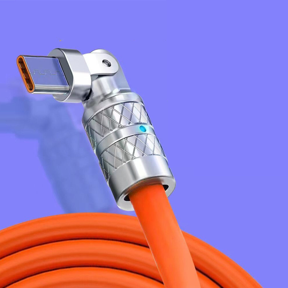 Fast Charge Zinc Alloy Elbow 180 Degrees Rotation Data Cable Fast Charge Zinc Alloy Elbow 180 Degrees Rotation Data Cable